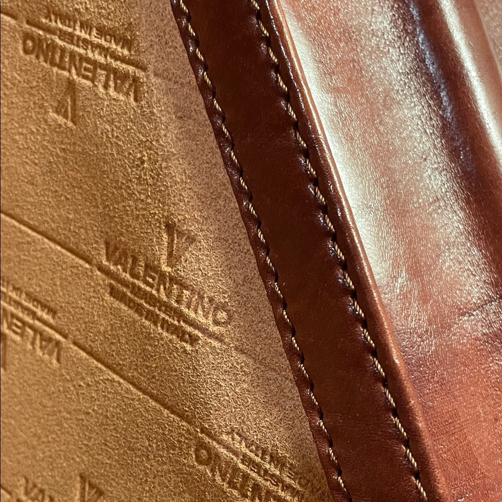 Valentino Rich Tan Leather Briefcase - Picture 8 of 12